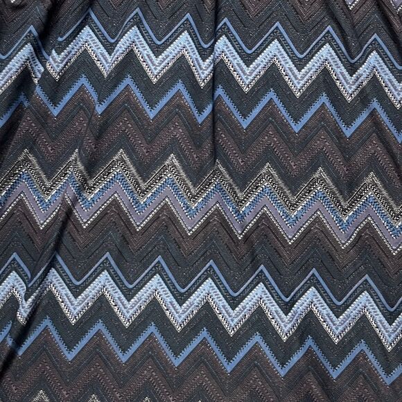 CristinaLove Zig Zap Striped Mini Dress Blue Purple Size XL - Picture 4 of 5